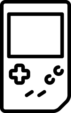 Old Gameboy Console Sticker Svg Vector, Free Vectors File
